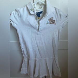 Polo Ralph Lauren white bunny shirt dress 6t